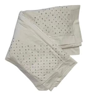 SFERRA BABY Boudoir Toddler Comforter Blanket Embroidered white blue pink dots